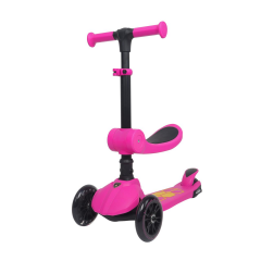 L52IN1-P LAMBORGHİNİ LİSANSLI KATLANIR OTURAKLI IŞIKLI SCOOTER PEMBE