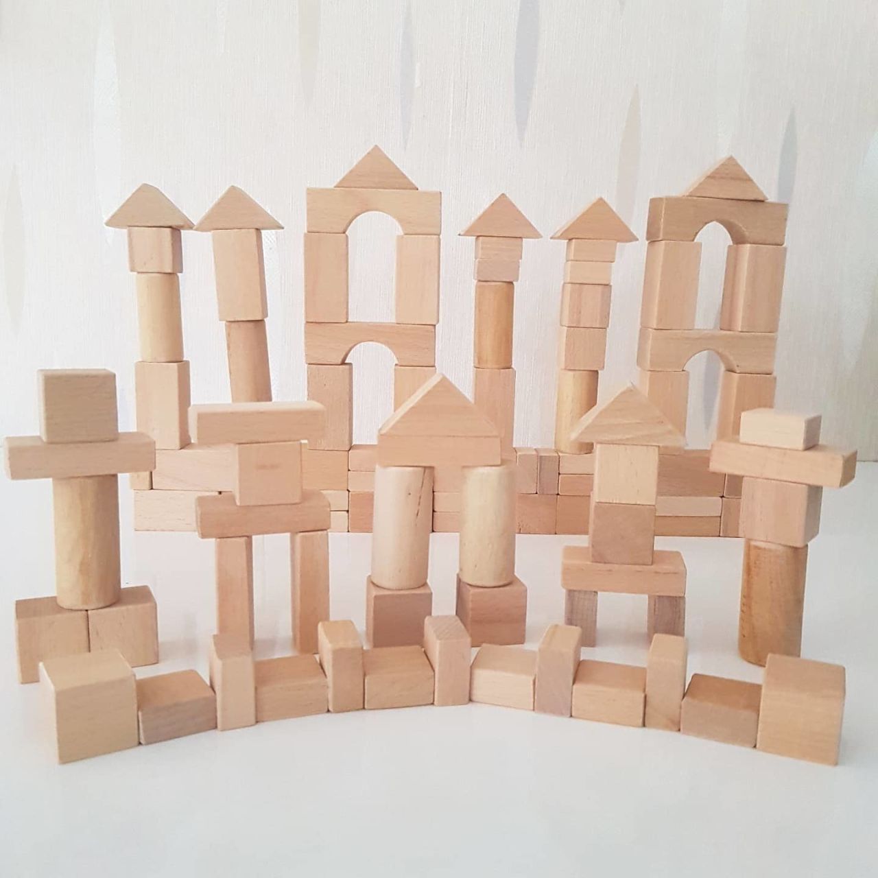 Natural Ahşap Bloklar Eğitici Oyuncak