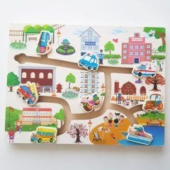 Ahşap Labirent Oyunu  22x29 cm