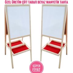 Çift Taraflı Beyaz - Beyaz Manyetik Tahta Harfler ve Sayılar Magnet Hediyeli