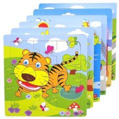 Zemin Eşlemeli Ahşap Mini Puzzle 1 Adet