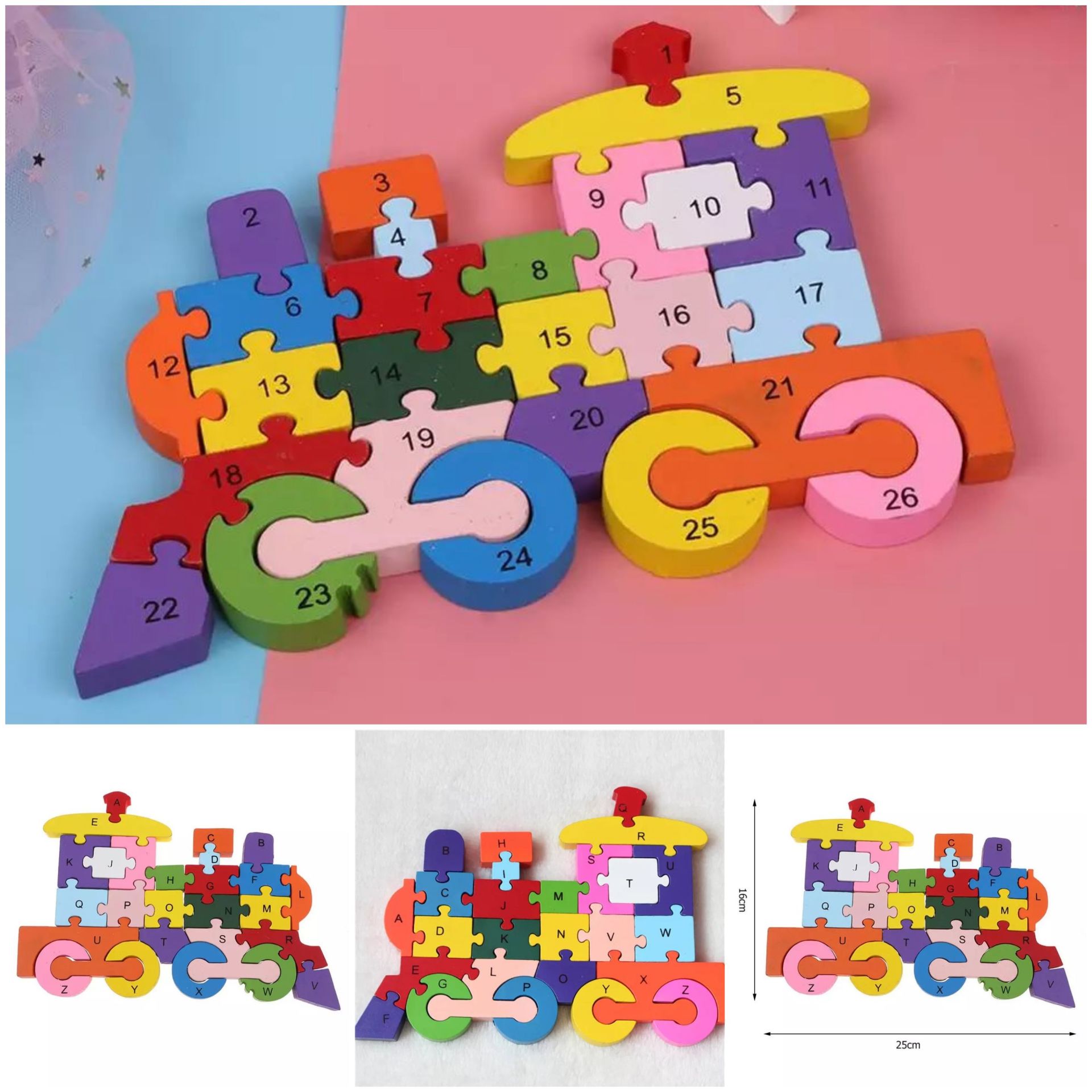 Ahşap Tren Puzzle 26 Parça