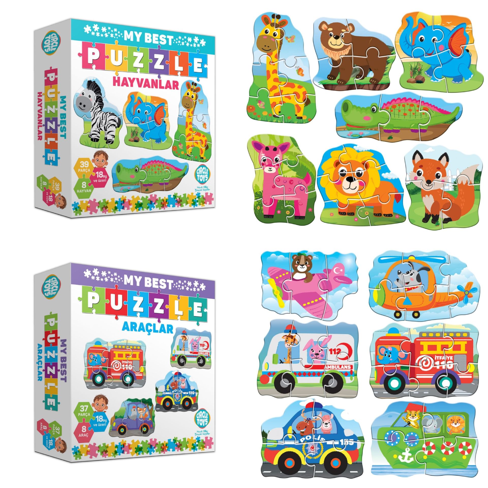 My Best Puzzle Set Taşıtlar ve Hayvanlar