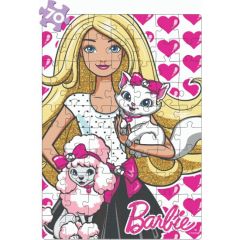 Diy-Toy Barbie 2 İn 1 Puzzle Seti Barbie 54 ve 70 Parça Puzzle Seti