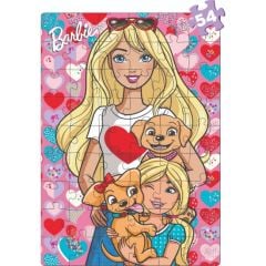 Diy-Toy Barbie 2 İn 1 Puzzle Seti Barbie 54 ve 70 Parça Puzzle Seti