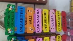 Haftanın Günleri Ahşap Pano