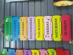 Haftanın Günleri Ahşap Pano