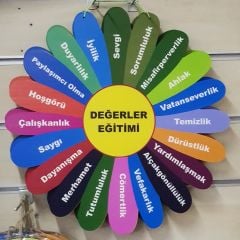 Değerler Eğitimi Ahşap  Pano