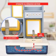 Eğitici Sesli Ve Müzikli Modern Banyo Dolabı pembe