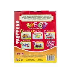 Süper Renkli 5 i 1 Kutuda Puzzle - Taşıtlar 3+4+5+6+7 Parça Puzzle