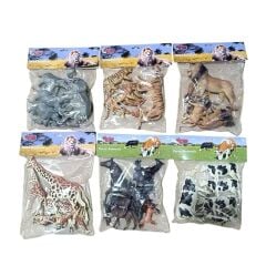 SH-P9904-07AL 6 AST 7PCS ASLAN-KAPLAN-ZÜRAFA-İNEK-FİL(Belirtilen fiyat, tekli satış için adet fiyatıdır.)