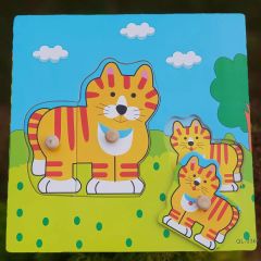 Zemin Eşlemeli Ahşap Tutmalı Bultak  Puzzle 20x20 cm