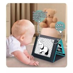 Diytoy Pedagog Onaylı Bebek Aynalı Bebek Zeka Kartları, Karin Ustu Aktivite Oyuncağı, Tummy Time 0-12 Ay