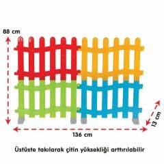Oyun Çiti 8 Parça Renkli Oyun Alanı Top Havuzu