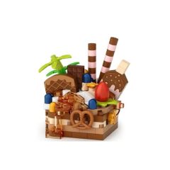 LZ-8642 LOZ ÇİKOLATALI PASTA 160 PARÇA BLOCK OYUNCAK-MİNİ POŞET