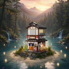 C66019W CADA JAPON SOKAK MANZARASI 1195 PARÇA BLOCK OYUNCAK