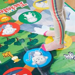 Hasbro Gaming Twister Junior Oyunu, Hayvan Macerası 2 Taraflı Mat, 2 Oyun 1 Arada