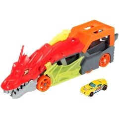 Hot Wheels Fırlatıcı ve Taşıyıcı Ejderha Garajlı Hotwheels Ejderha Araba
