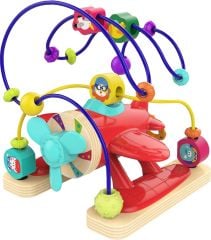 Ahşap Pervaneli Ilk Uçağım Boncuklu Koordinasyon Oyunu