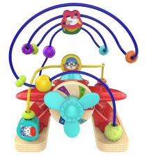 Ahşap Pervaneli Ilk Uçağım Boncuklu Koordinasyon Oyunu